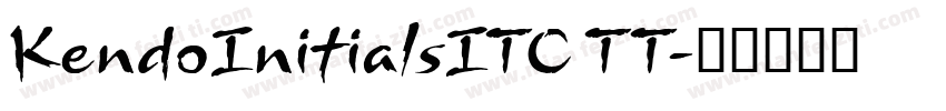 KendoInitialsITC TT字体转换